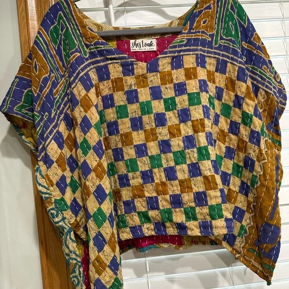 Handmade Kantha Cropped Top - Picture 5 of 8